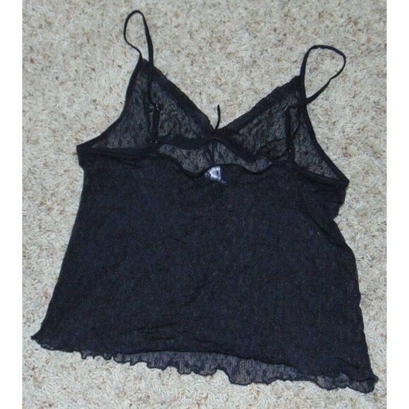 Womens Babydoll Chemise Medium Fashion Bug Black Sheer Pajamas Top - Picture 3 of 3